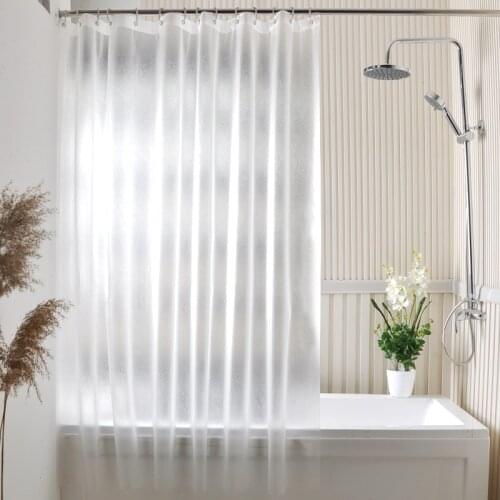 Nordic Translucent Shower Curtain PEVA Frosted Bath Curtains Waterproof Mildewproof Bathing Room Partition Curtain Home Decor