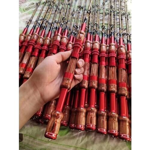 Solid Wood Positioning Fishing Rod Micro Lead Soft Tail Raft Fishing Rod Boat Fishing Rod Plug Small Sea Fishing Rod