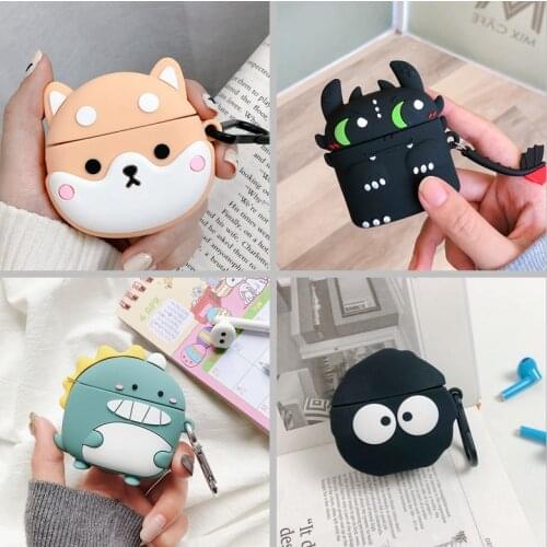 Dinosaur Cartoon case For OnePlus Buds Case funny dog Silicone Earphone Cover for OnePlus 6/6T/7/7 Pro/7T/7T Pro/8/8 Pro/Nord