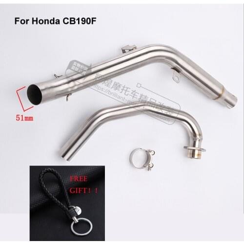 Slip On For Honda CB190F cb190f Motorcycle Modified Exhaust Muffler Pipe Stainless Steel Middle Link Pipe Mid Pipe Tube Escape