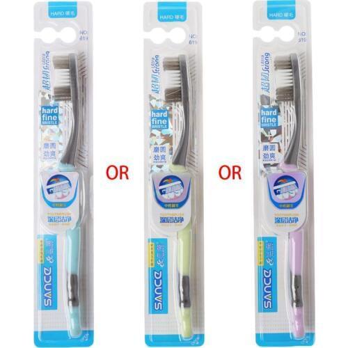 1pc Super hard bristles Tooth brush for Adult Remove Smoke Blots Coffee Stains