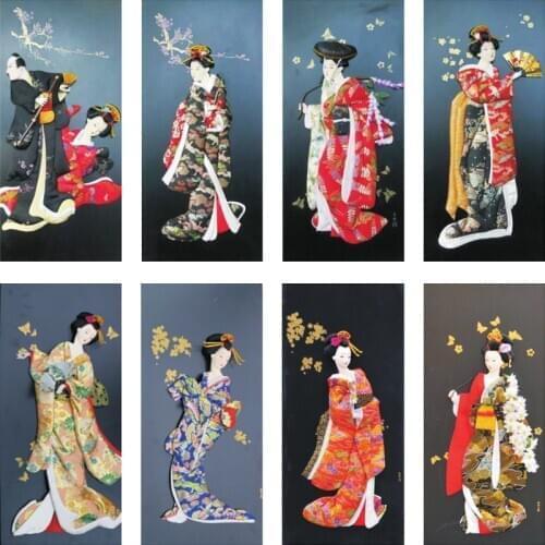 Japanese decorative ornaments hanging picture clothes dolls Japan sushi restaurant house wine food shop home decoration painting