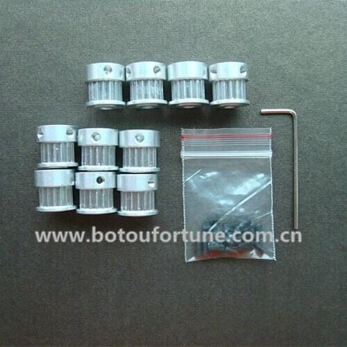 Timing pulley t2.5 20 teeth timing pulley with 10mm width and Pu with steel core round belt for 3D printer 10pcs a pack