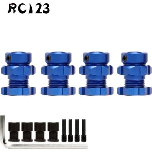 17mm Hex Nuts Alloy 5353X 4Pcs Splined Widen Wheel Hubs With Threadlock For RC Car Traxxas 1/10 Summit REVO 3.3 T-Maxx Slayer