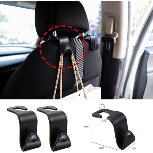 2Pcs ABS Car Seat Back Hook Portable Hanging Storage For Subaru WRX WAC STI XV ASC Legacy Ascent Impreza Outback ASC SVX Loyale