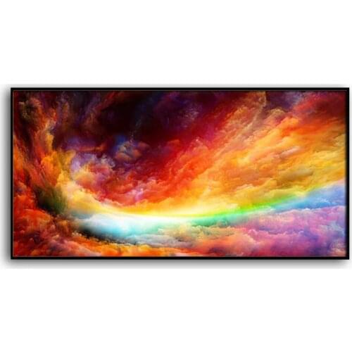 2020 New Years latest Oil Painting Dazzle colour of sky 100% Hand painted world famous paintings living room Decor 2020041808