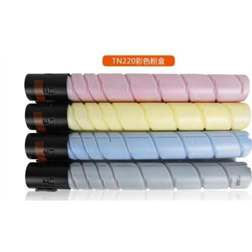 4pc color toner kit Compatible for minolta TN221 7128 7121 7122 c227 TN-220 copier Toner cartridge kcmy free ship