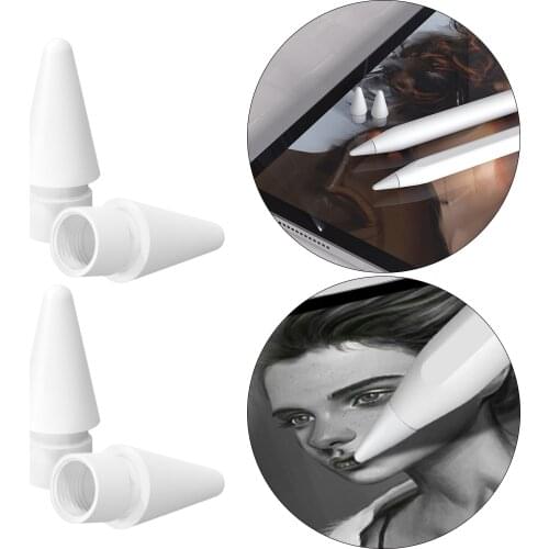 4Pcs Stylus Pencil Tips Replacement Compatible for Apple Pencil 1st 2nd Generation for Apple Pencil Tip Nibs Replace