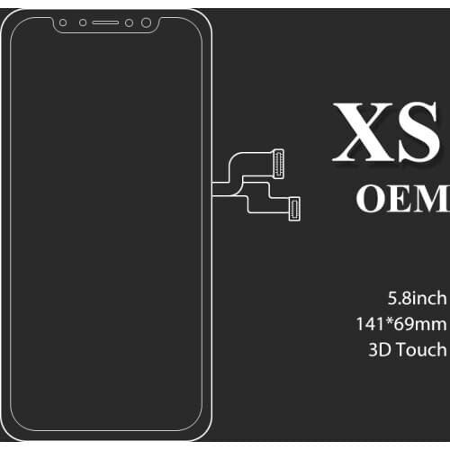 5 Pcs OEM For iPhone XS LCD 5.8" Display Screen +Touch Digitizer Replacement Assembly (camera ring+ear mesh+sensor ring)