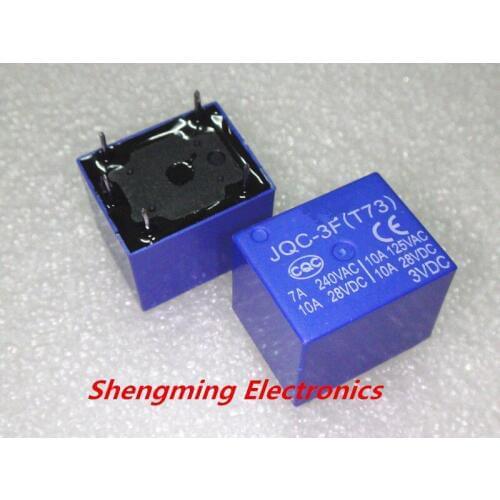 50pcs 5pins JQC-3F (T73) 3VDC 5VDC 9VDC 12VDC 24VDC Relay