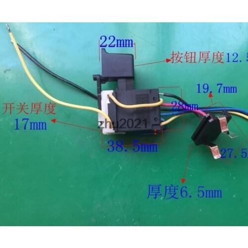 7.2V-24V for Hitachi Lithium Battery Cordless Drill Switch Speed Control Electric Drill Trigger Switch 1pc