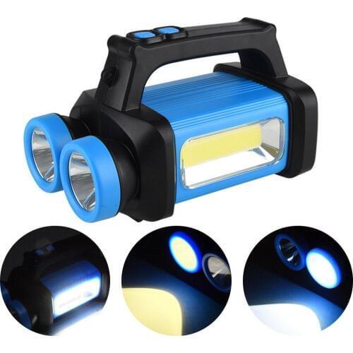 8802A Rechargeable Light Portable LED Camping Light Search Double Head Miners Lamp Dual-use Model Handheld Lamp