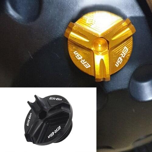 For KAWASAKI ER-6n ER6N ER6F ER-6f 2006-2014 Motorcycle Accessories Aluminum Engine Oil Tank Cap Oil Filler Cover