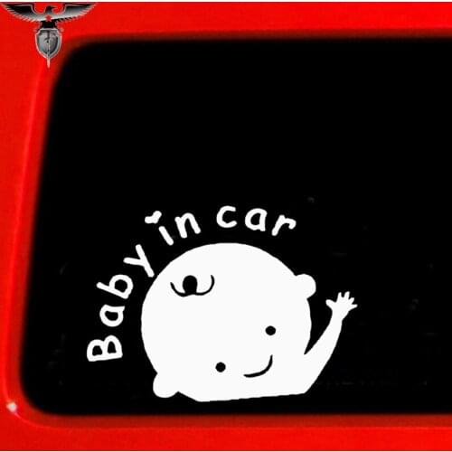 EmpireYing 3 Size 8 Colors Baby In Car Car Sticker Waving Baby on Board Safety Sign Funny Vinyl Decals Window Laptop Hangover