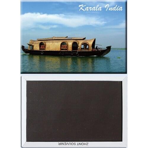Houseboat on the Kumarakom Backwaters Karala India 22829 Creative refrigerator gift for friends Travel souvenirs