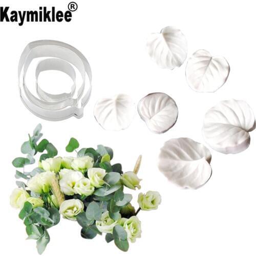 Eucalyptus Leaves Silicone Mold Flower DIY Fondant Cake Decorating Tools Flower Making Petal Leaf Veiner Silicone Mold CS298