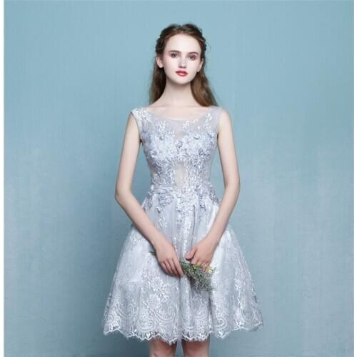 Plus Size Short Lace Prom Party Formal Gown Vestidos De Fiesta Liza Gown Homecoming Dresses 2018 Vestidos Formales Cortos