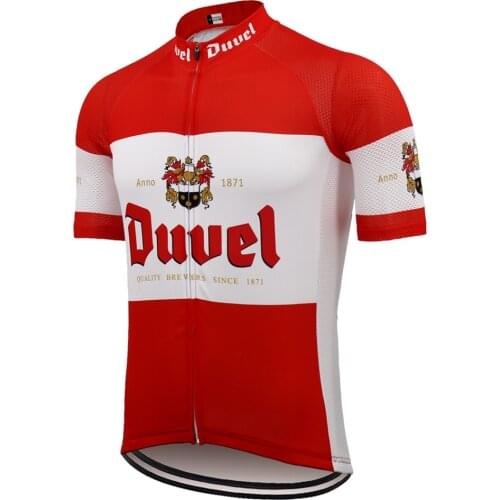 Belgium DUVEL red cycling jersey maillot ciclismo men jersey mtb team bike clothing triathlon bicycle wear clothes