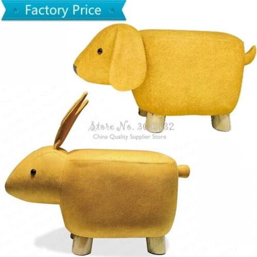 Creative Animal Stool Fashion Rabbit/ Dog Home Coffee Table Change Shoes Stools Gift Cartoon Solid Small Sofa Chair
