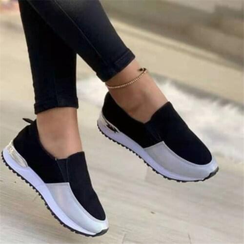 2021 Autumn Winter Women’s Fashion Sneakers Classic Slip On Flats Comfortable Walking Sports Casual Shoes