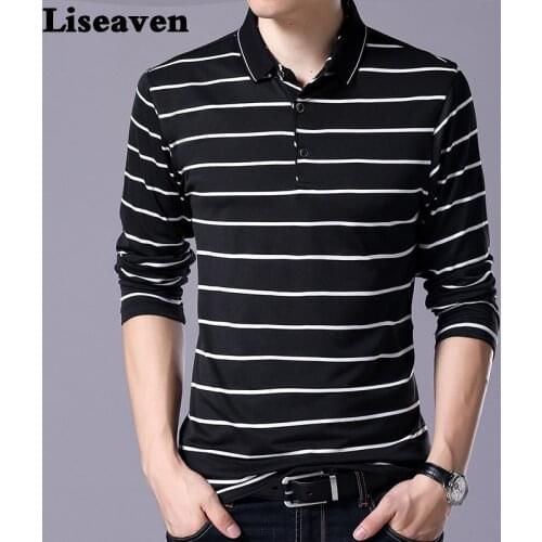 Liseaven Long Sleeve Polos For Men