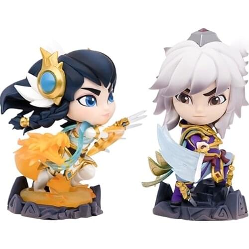 LoL League of Legends Anime Games Alon&irelia Figure Set Collectibles Pvc Model Toys Hand-Made Model Decoration Doll Toy Gift