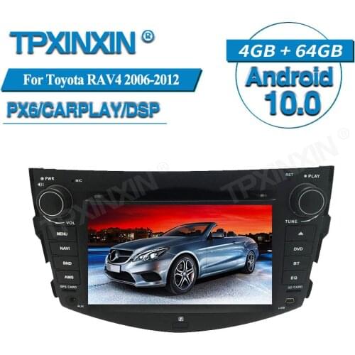 For Toyota RAV4 2006-2012 Android Radio Car Multimedia Player GPS Navigation Audio Stereo Screen DVD Head Unit Tape Recorder