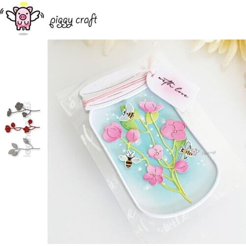Piggy Craft metal cutting dies cut die mold Flower branches Scrapbook paper craft knife mould blade punch stencils dies