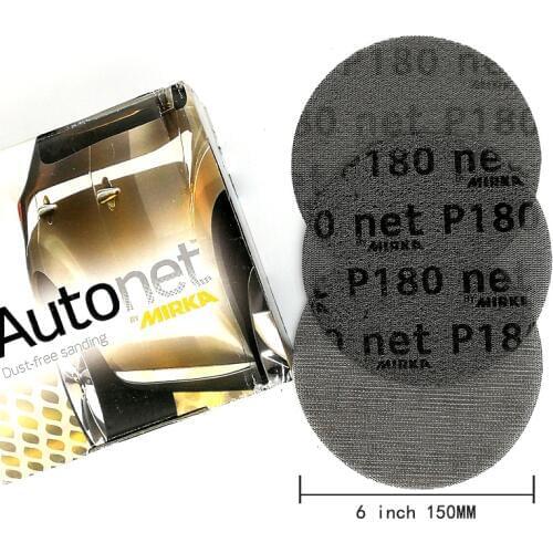 10Pcs 6" 150mm Mesh Abrasive Dust Free Sanding Discs Auto Repair Net Sandpaper Anti-blocking 80 to 240 Grit