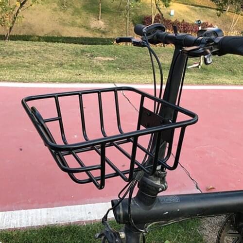 Folding Bike Basket Electric Bicycle Panniers 20 Inch Include Back Front Commuter No Lip Steel Durable
