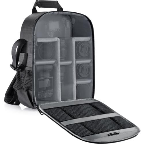 Neewer Camera Bag Waterproof Shockproof Partition 11x6x14 inches Protection Backpack for SLR/DSLR/Mirrorless Camera Lens Battery