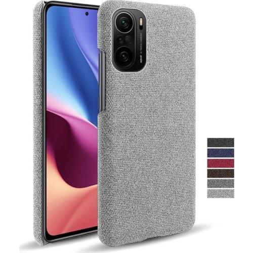 Cloth Leather Case For Xiaomi Mi Poco F3 M3 X3 NFC F2 11X Pro F1 11 10T Slim Retro Cloth Hard PC Cover For Redmi Note 8 9 10 Pro