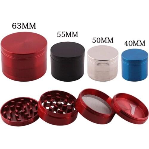 EPacket 4-Layers Tobacco Grinder Zinc Alloy Material with Magneto for Dry Herb Smoking Weed Cigarette Crusher Hand Muller Kit