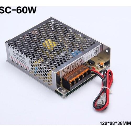 UPS switching power supply 60w 12v 5a with UPS/ Charge function ac 110/220v to dc 12v Battery Charger 13.8V (SC-60-12)
