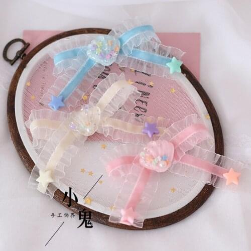 Japanese-style Sweet Shell Star Bow Barrettes Lolita Side Clip GIRLS Heart Bang Clip Hair Accessories