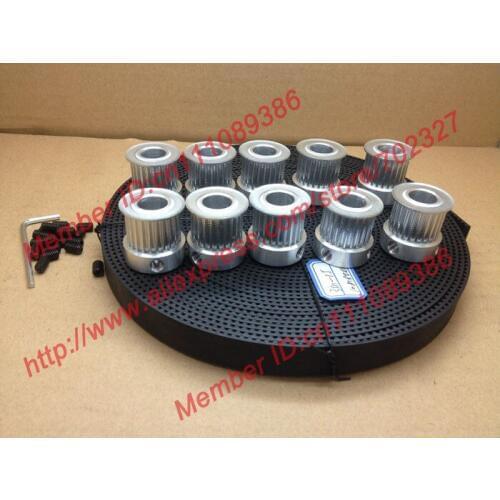 10Meters HTD 3M open ended timing belt width 15mm + 10pcs 24 teeth Bore 12mm 3M Timing Pulley for laser engraving CNC machines