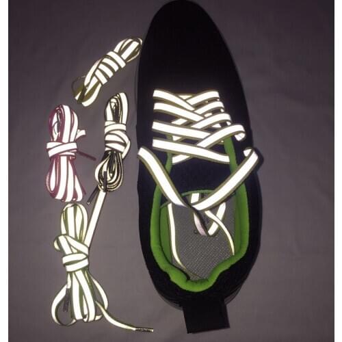 1.2 Meters Long Highl Visibility Reflective Shoelaces Night Warning Safety Reflective Shoelace For Running Cycling Tourist Shoe