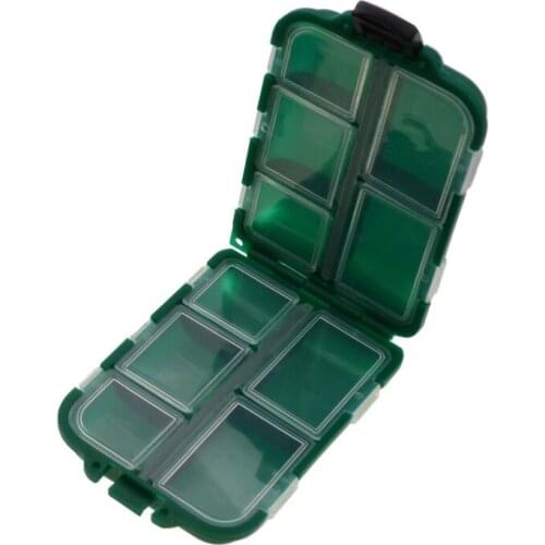 10 Compartments Fishing Lure Boxes Bait Storage Case Small Portable Tackle Storage Trays Hooks Organizer for Fishing Accessories