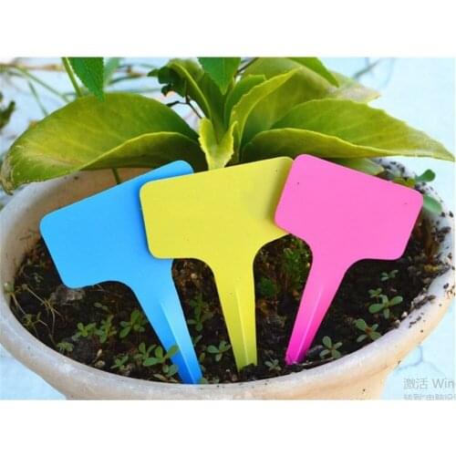 100pcs/set Garden Labels T-type Plant Labels Classification Waterproof Board For Nursery Pots Garden Plant Seedling Mark Tools