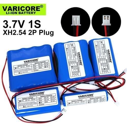 3.7V/4.2V 18650 Li-ion battery 3000mAh 5200mAh 6000mAh 9000mAh 12000mAh with PCB protection XH 2.54 2P Plug