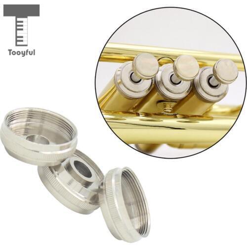 Tooyful 3Pcs Trumpet Valve Cap Screw Trumpet Repair Replacement Parts Tough