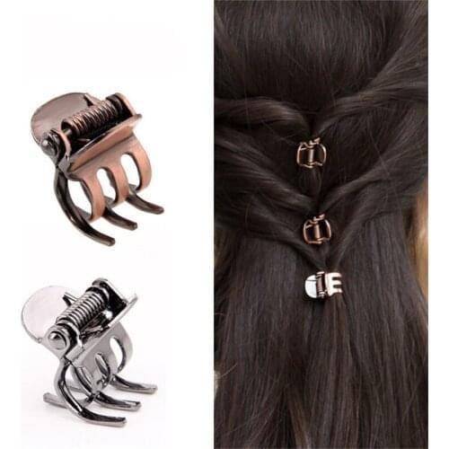 5pcs/lot antique copper small mini hair claws jaw crab clamp clips pin metal Gun grey color hair accessories for women goody