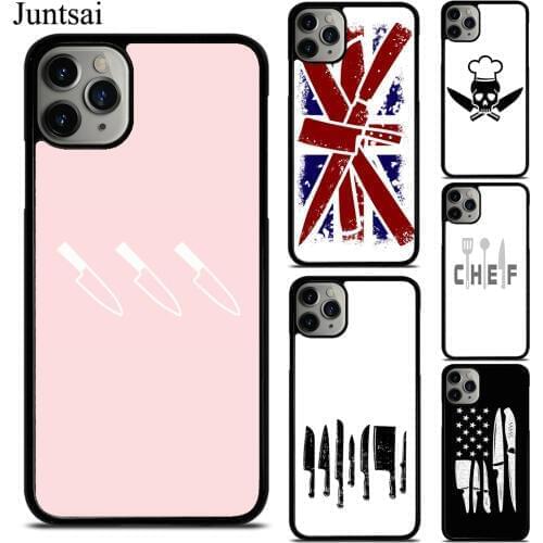 Cooking Chef Knives Case For iPhone X XS Max XR 7 8 SE 2020 6S Plus 5 12 Mini 11 Pro Max Cover Coque