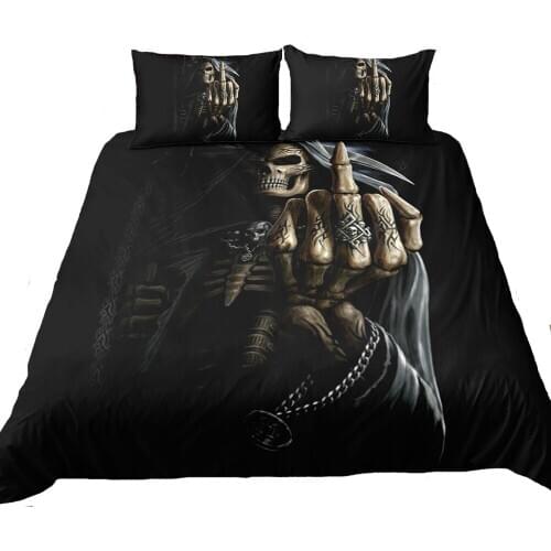 Home Textiles 3PCS 3D Design Digital Printing Bedding Set Duvet Cover Bed Sheet Pillowcase King Skull GAME COME Dropshipping