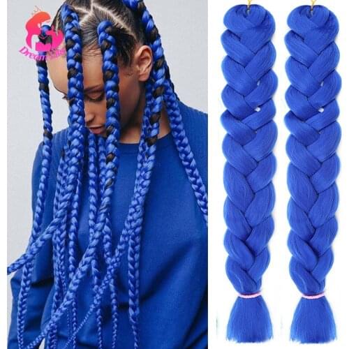 Dream Like Pure Color Expression Hair Extensions Long Braiding Hair Pre Stretched Wholesale Jumbo Braids 82 inch Synthetic Hair
