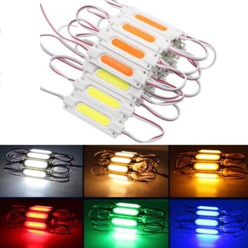Fuleem 10PCS COB 6LED SMD Module Injection Decorative Light Atmosphere lights LED Strip Light Waterproof 12V