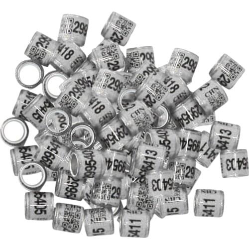 100pcs Identify Rings Aluminium Plasitc Leg Rings Pigeon Bands for Canary