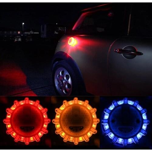 KinJoin Geoeon LED Emergency car Lights Road Flares Warning Night Lights Roadside Disc Beacon Red Blue Led Police road Led Light