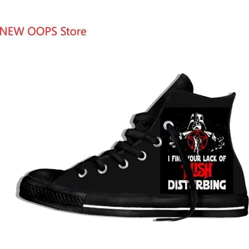 I find your lack of heavy metal disturbing Harajuku Lightweight High Top Canvas Shoes Men Women Casual Breathable Sneakers