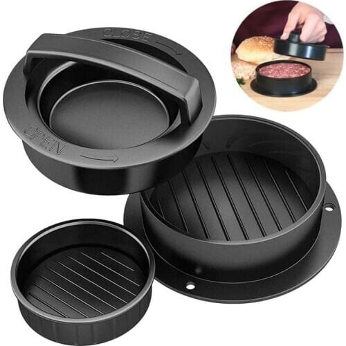 Kitchen Food-Grade ABS Hamburger Meat Press Round Shape burger Press Beef Grill Patty Non-Stick Chef Cutlets Maker Mold Mould